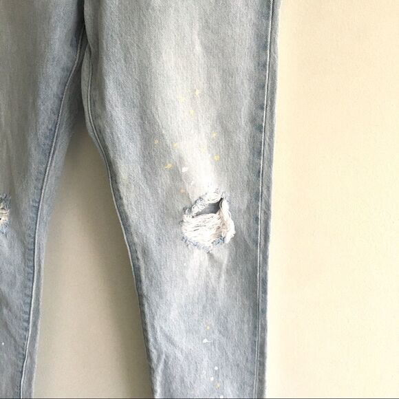 Levi’s 501 Skinny High Rise Denim Jeans Destroyed Light Blue 31 - Picture 8 of 9